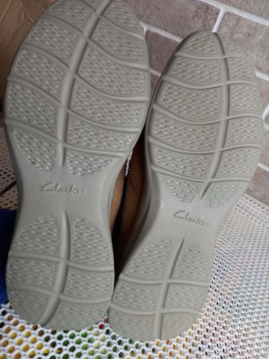 Кожанные ботинки Clarks 41р
