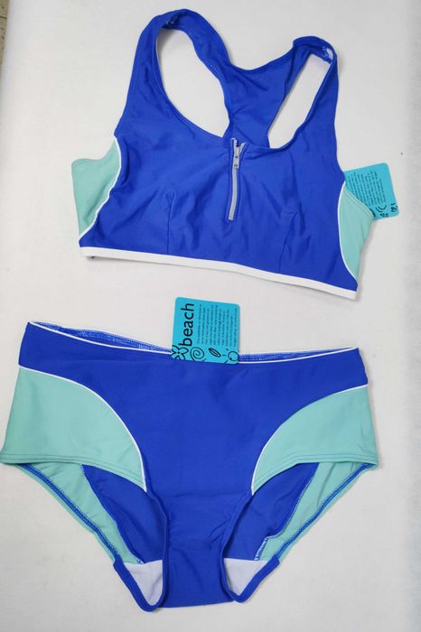 Strój kąpielowy dwuczęściowy sportowy bikini niebieski 34/36 ST0194A