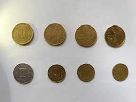 Монеты 1 грн 1996, 2004, 2005, 2015 г.; 5, 25 коп. 1992, 1994, 1996 г.
