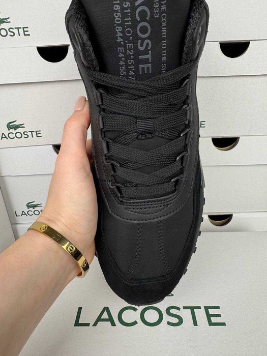 Зимние кроссовки Lacoste Elite Active Cordura, 41-46 р кросівки чёрные