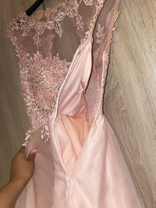 Vestido de Cerimónia rosa com tule