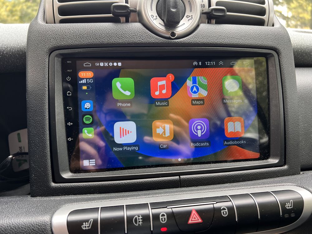 Rádio Smart fortwo 451 android 13 CARPLAY GPS Android auto