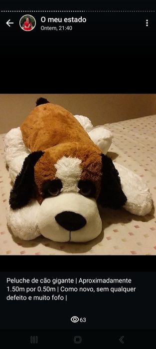 Peluche de cão gigante