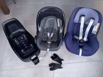 Zestaw, fotelik Maxi Cosi nosidełko 0-13kg, 2way Pearl 9-18kg + baza