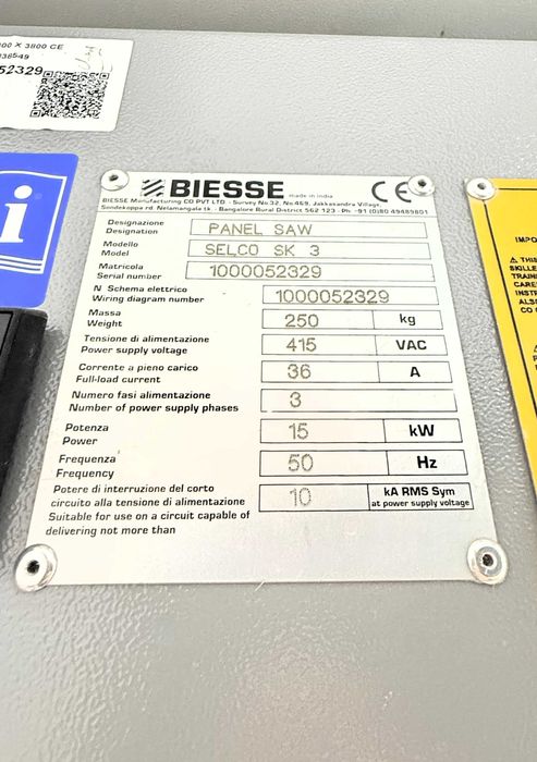 Piła panelowa Biesse Sektor 350 Selco formatowa