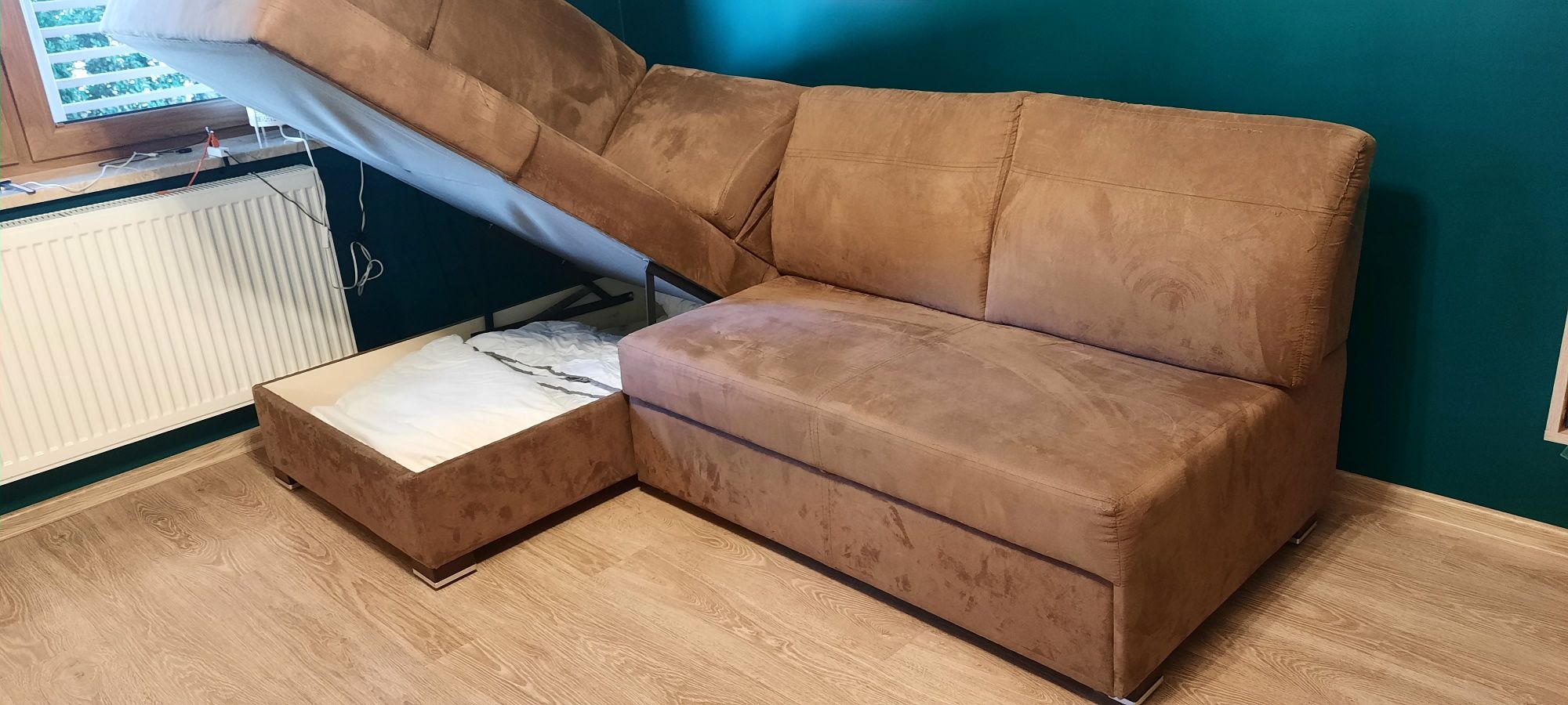 Narożnik kanapa sofa z funkcją spania