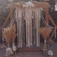 Весільна фотозона арка макраме