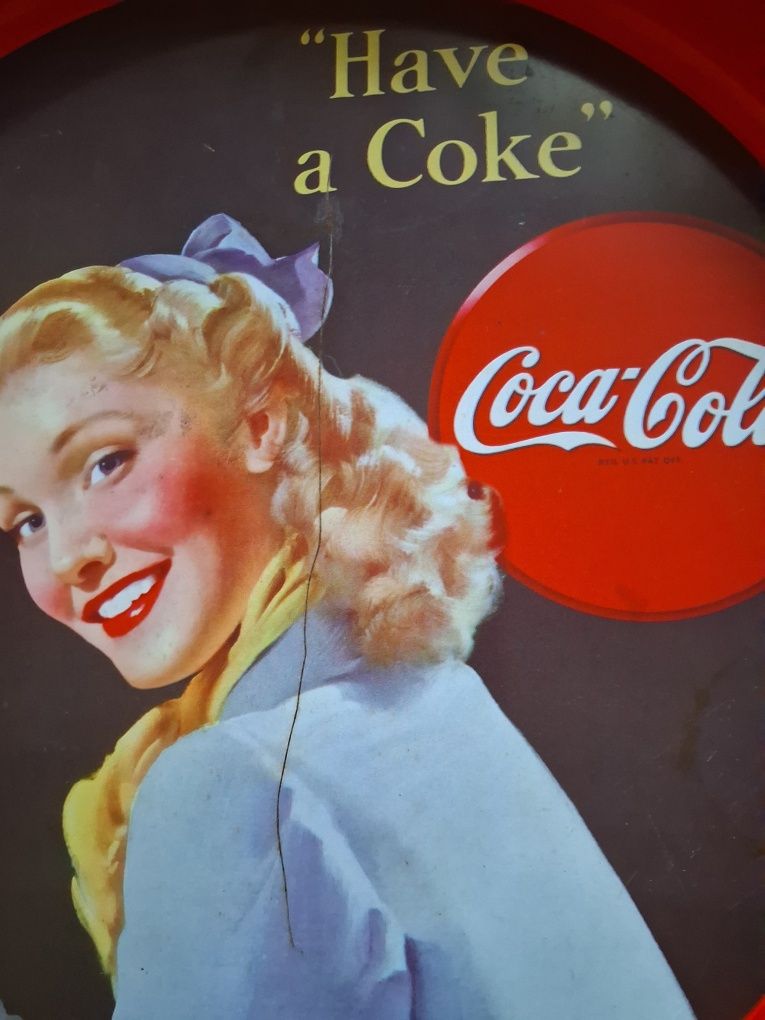 Taca metalowa coca-cola vintage