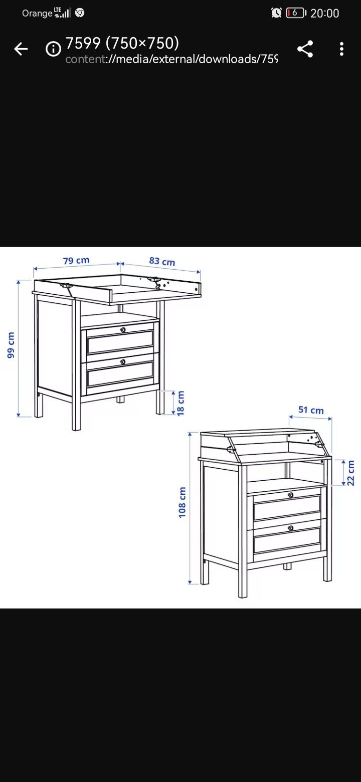 Komoda Z Przewijakiem IKEA SUNDVIK