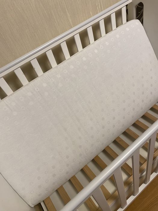 Комплект кроватка, комод, матрас Верес мишка со стразами