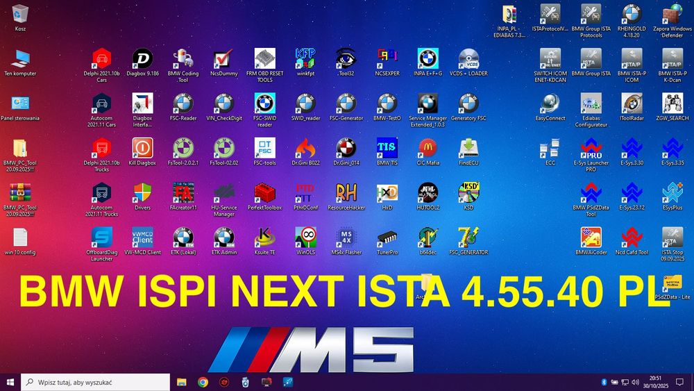 Dysk SSD-Bmw ISPI Ista Next 4.55.40 (PL) Laun, Esys, ISPI Admin, Icom