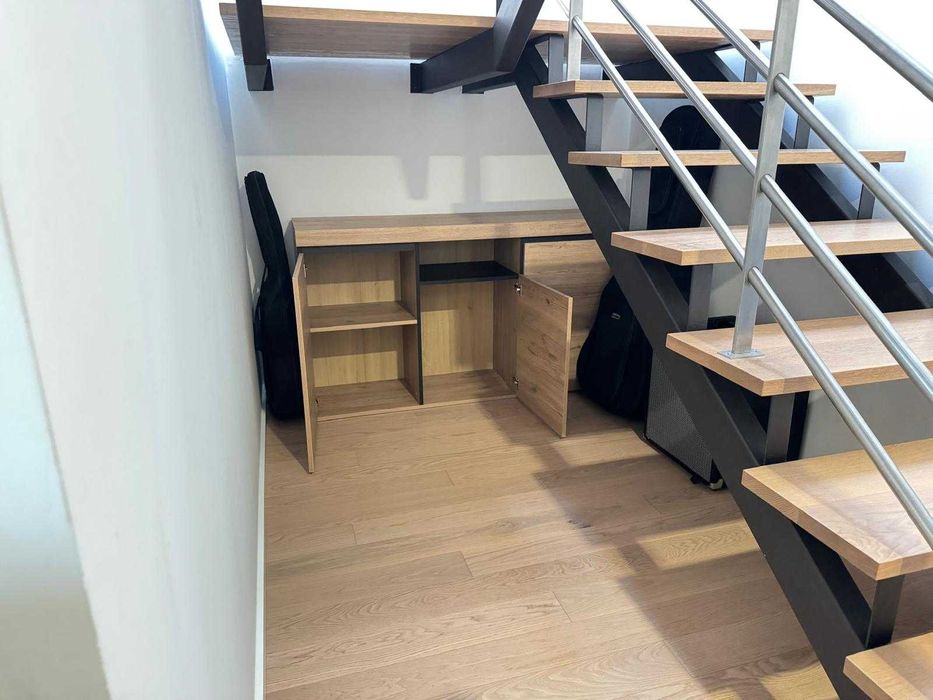 Aparador Madeira Novo Carvalho e Preto Moderno, Nórdico