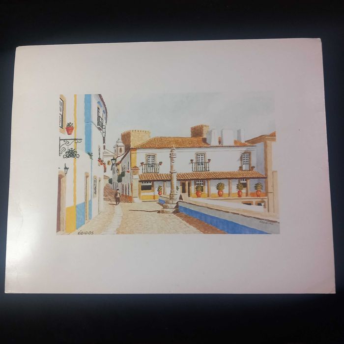 Gravura Vila de Óbidos