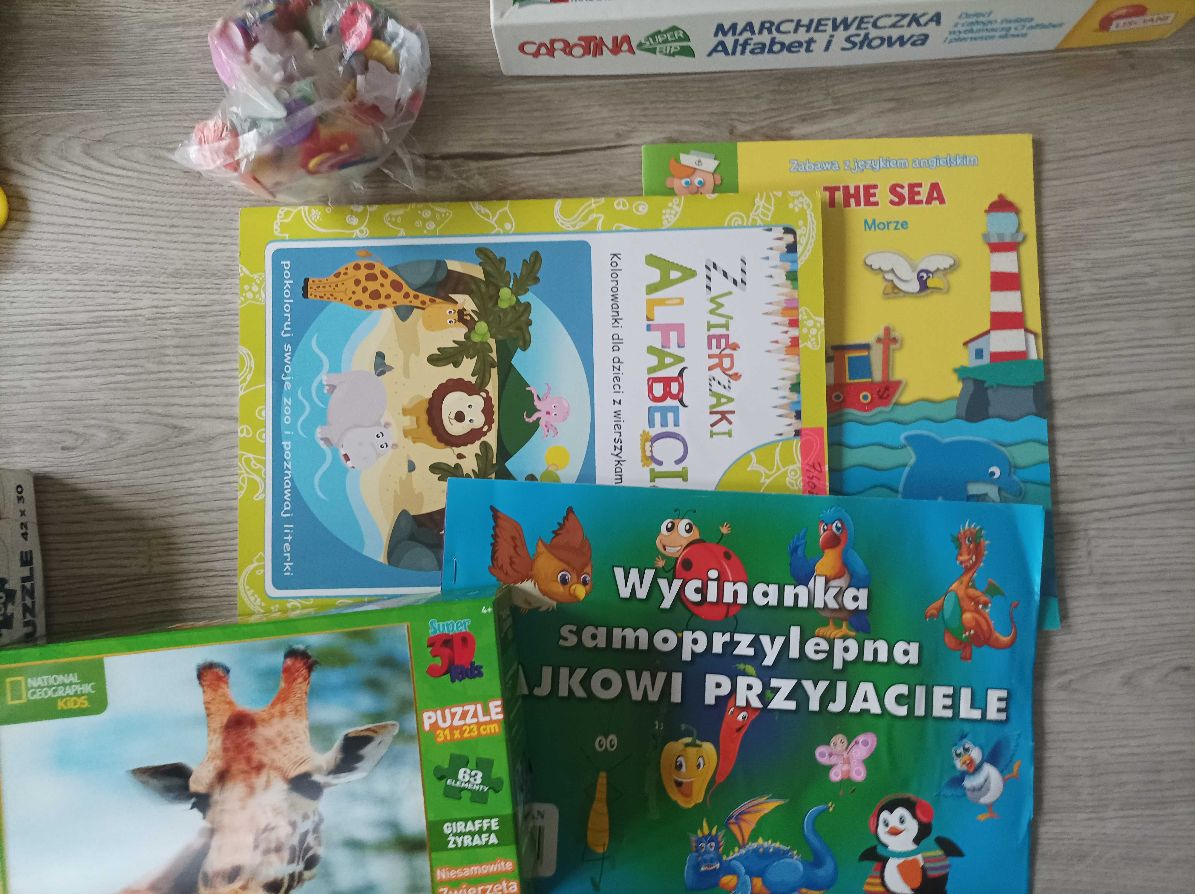 Puzzle gry planszowe literki dla dzieci zestaw