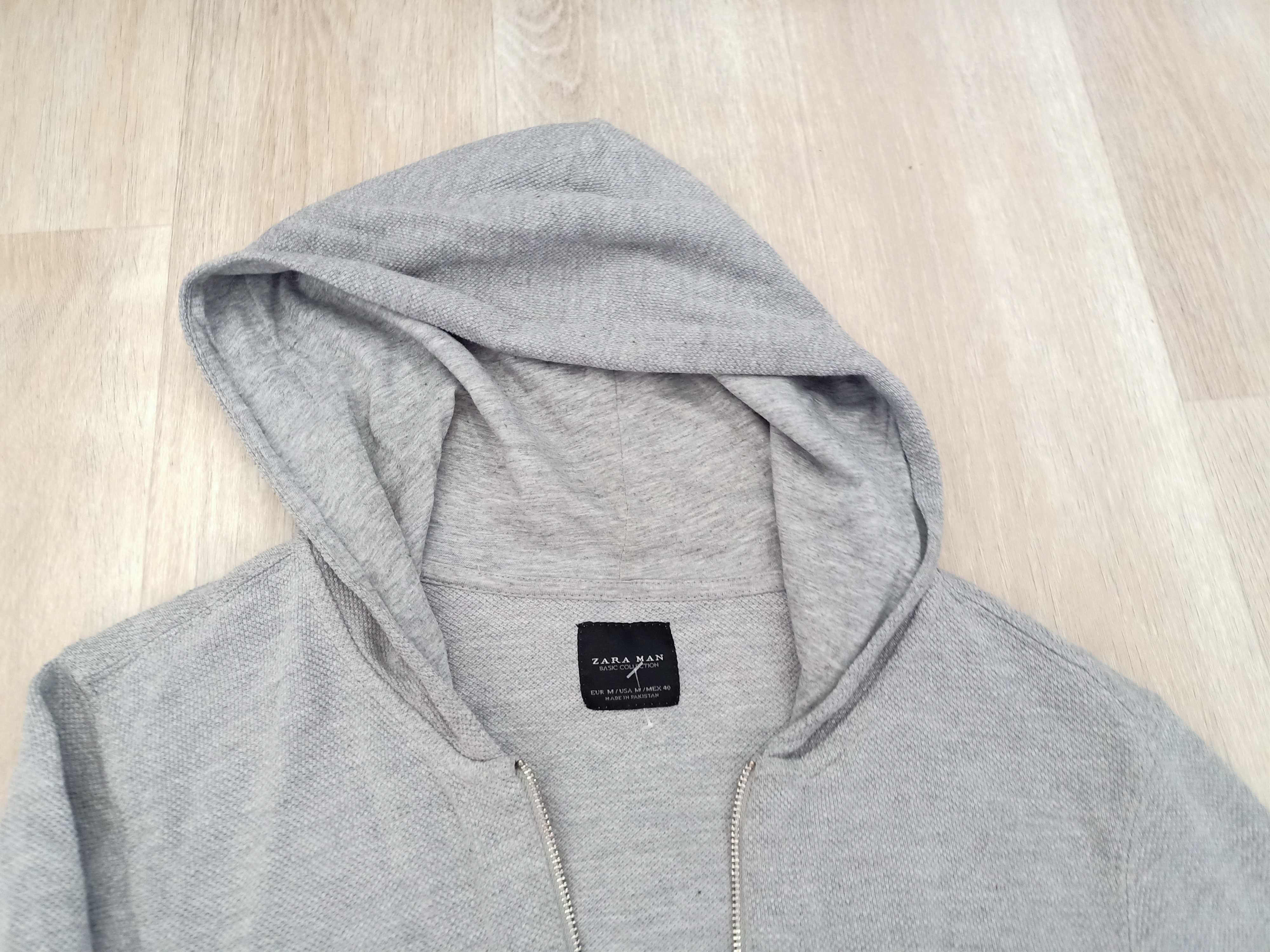 bluza z kapturem szara ZARA rozmiar M