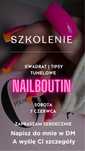 Szkolenie paznokcie przedłużanie tipsy tunelowe + nailboutin
