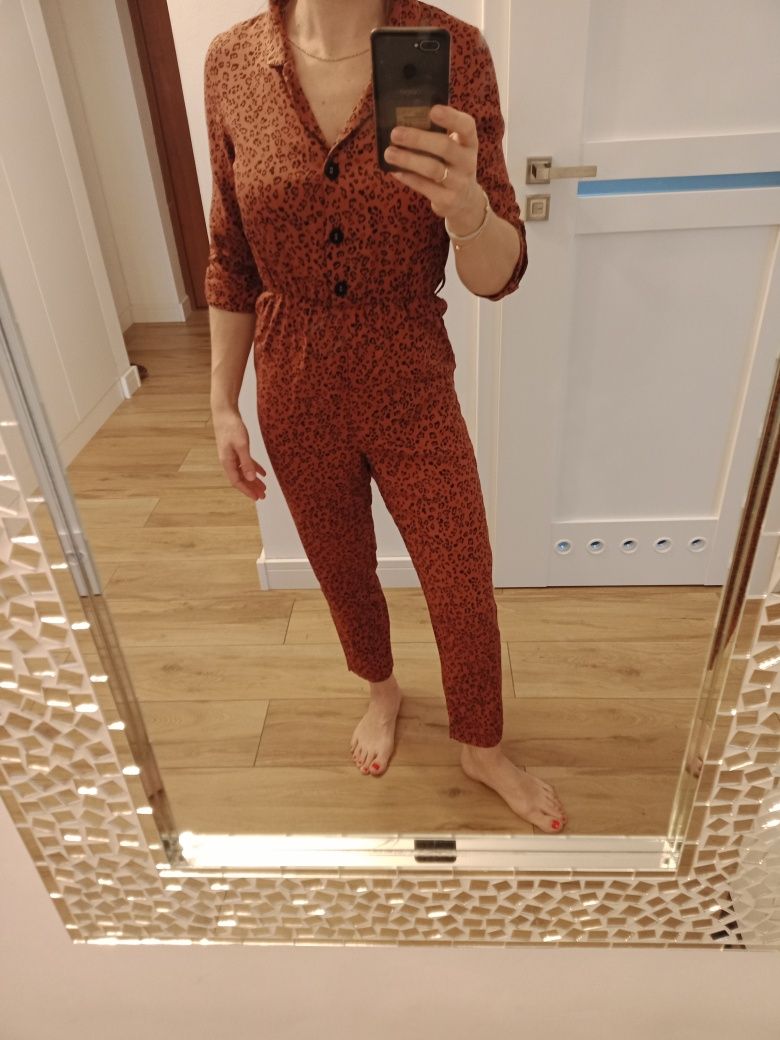 Kombinezon damski M Primark brąz panterka idealny jak nowy