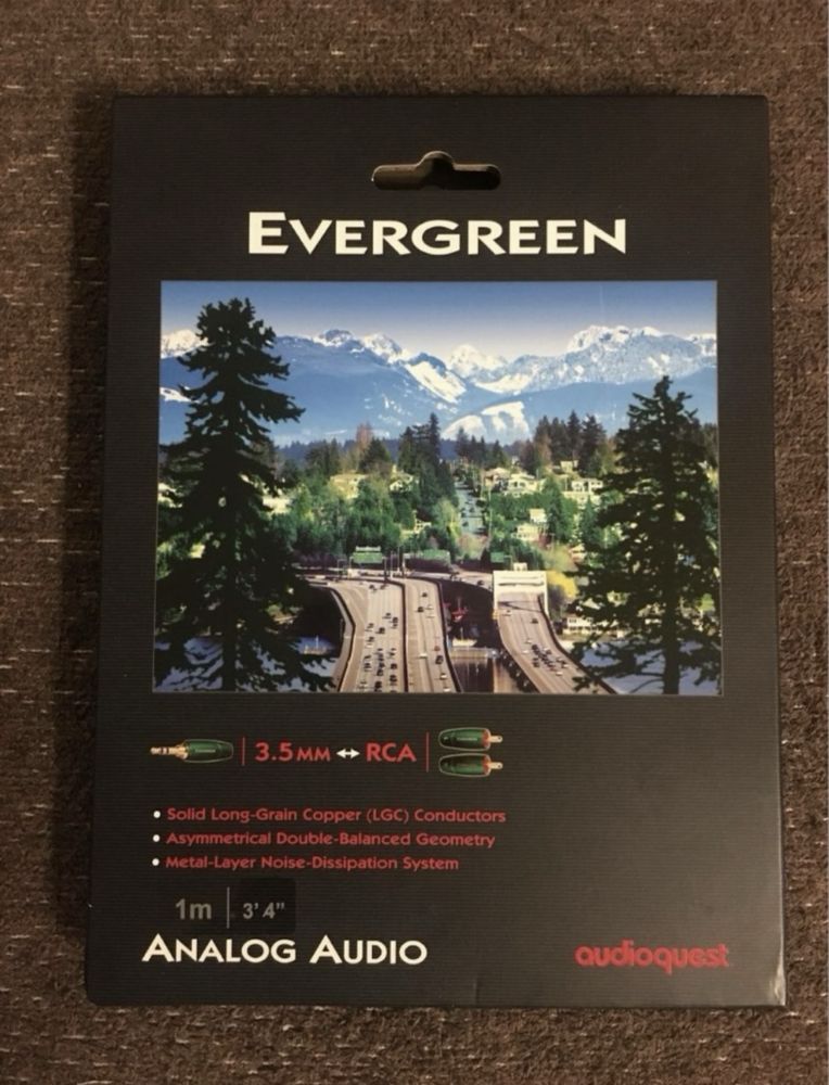 AudioQuest -HDMI -X -1 m/ Evergreen 1m 3.5mm - RCA /sub 2.0m IRISH RED
