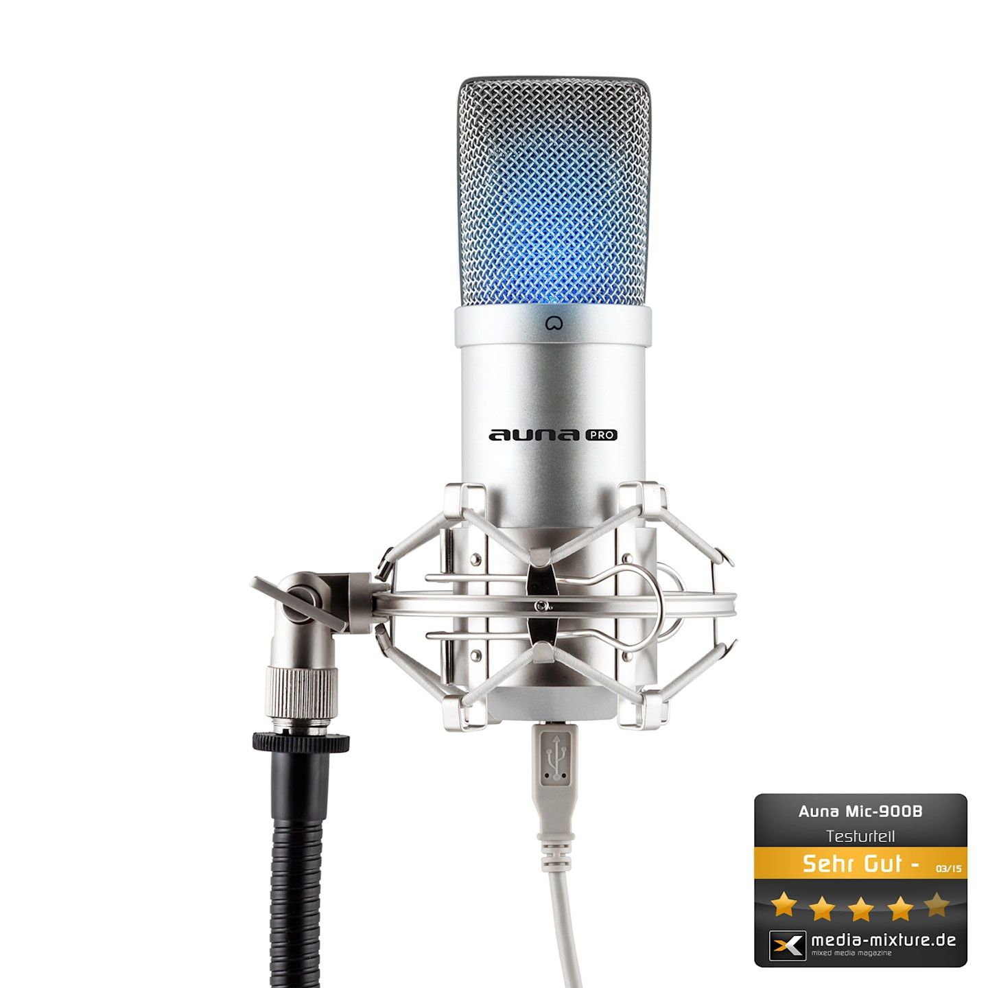 Конденсаторный микрофон auna Pro MIC-900S-LED Германия