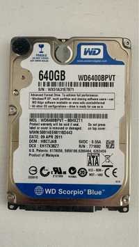 Dysk twardy WD Scorpio blue 640GB WD6400BPVT