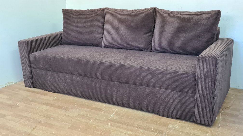 Nowa sofa sprężyny automat sztruks welur plusz kanapa wersalka tapczan