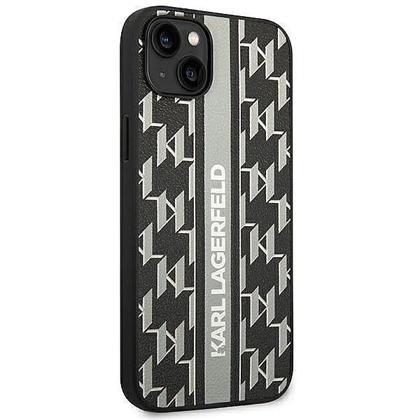 Etui Karl Lagerfeld Monogram Stripe na iPhone 14 Plus - szare