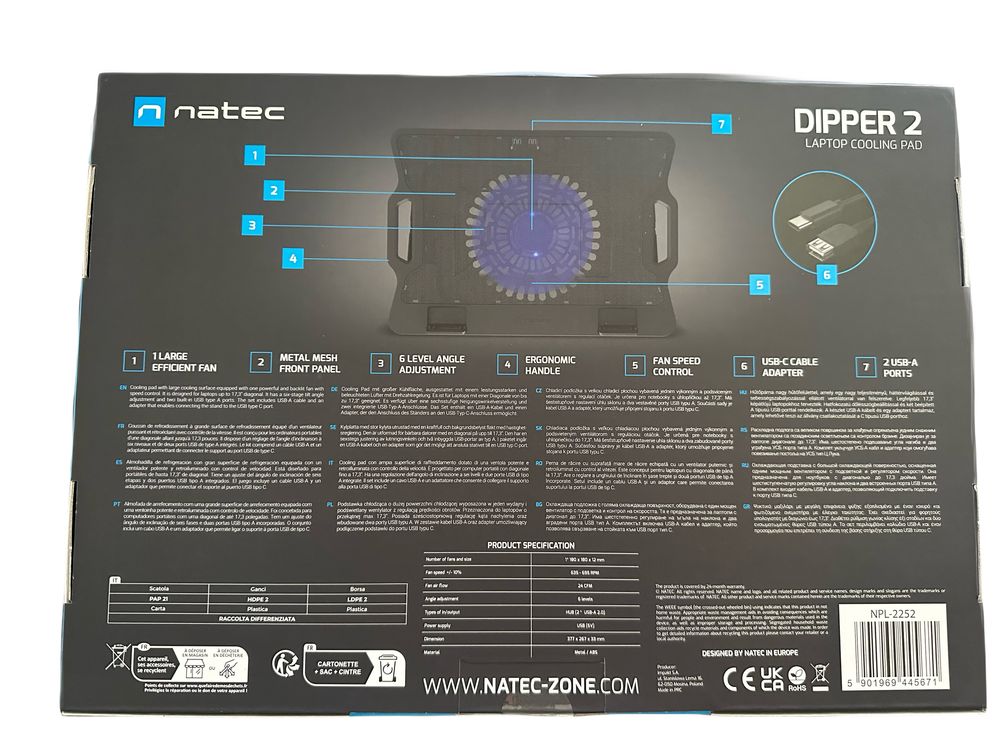Podstawka chłodząca laptop Natec Dipper 2
