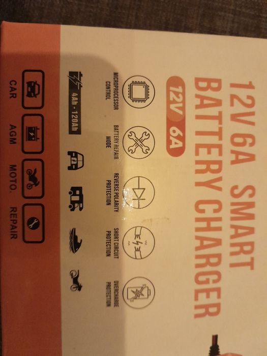 Carregador de bataria de mota ou carro