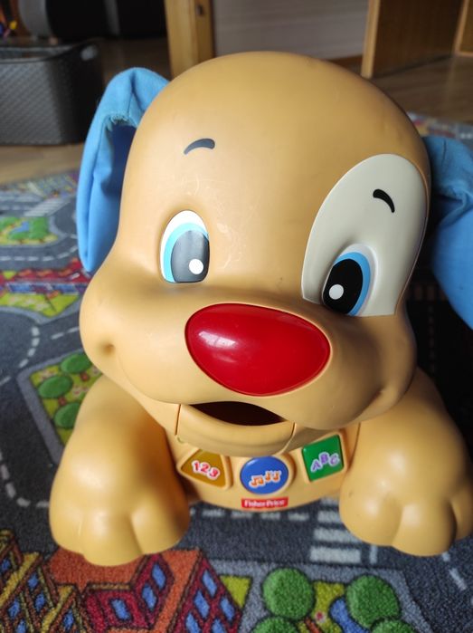 Pies jeździk pchacz Szczeniaczek Uczniaczek Fischer Price