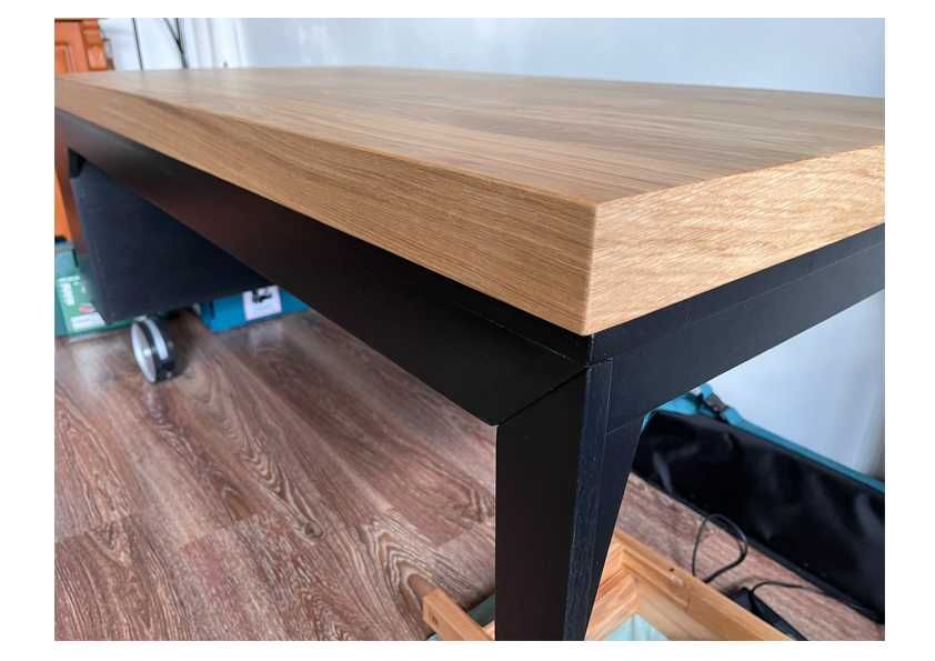 Duży blat dębowy gruby 6cm, lite drewno unikat