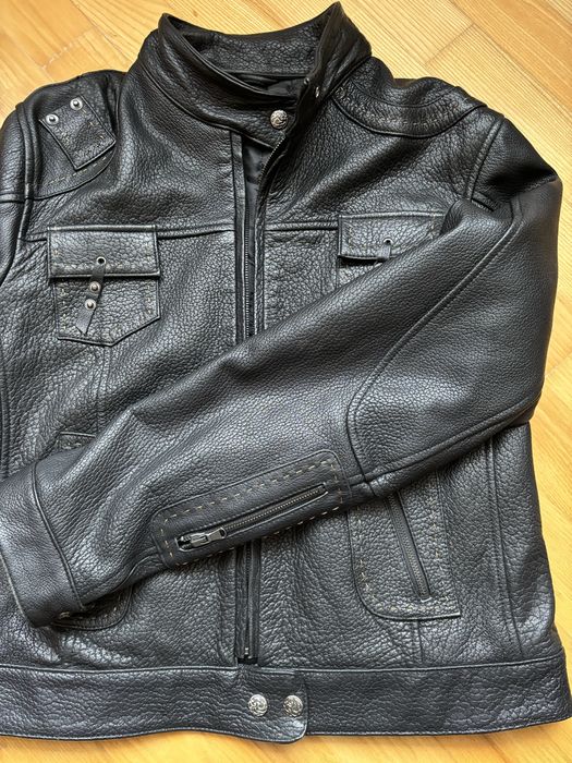 Нова шкіряна італійська чоловіча куртка Vera Pelle