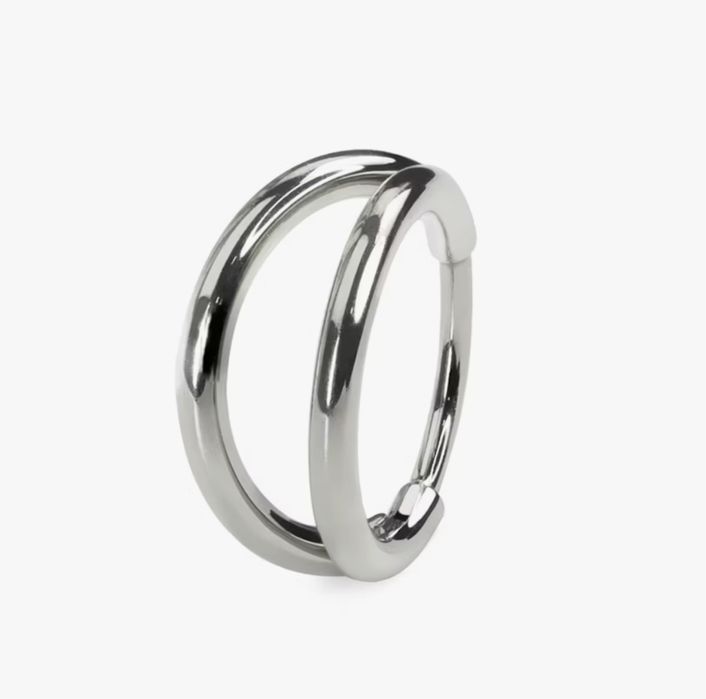 Podwojne kółko z tytanu Kolczyk piercing