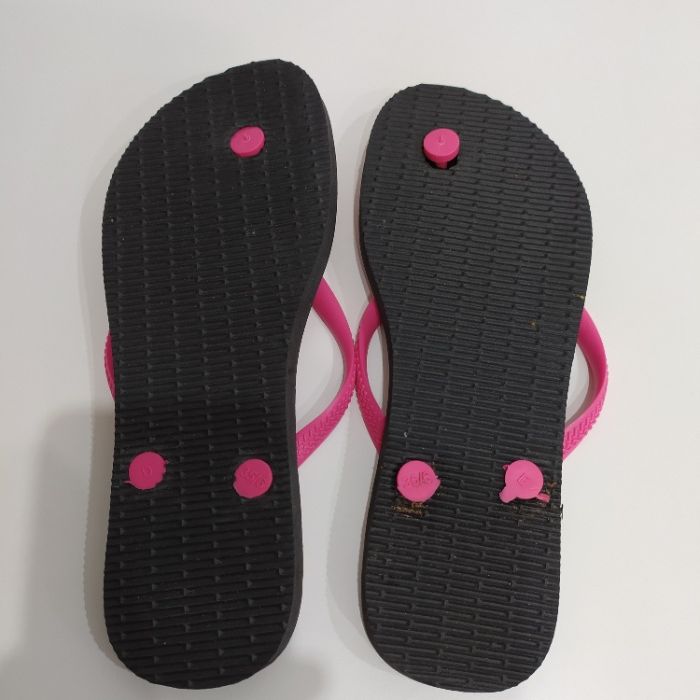 Havaianas Slim Floral Preto Rosa Orquidia - Tamanho 37/38