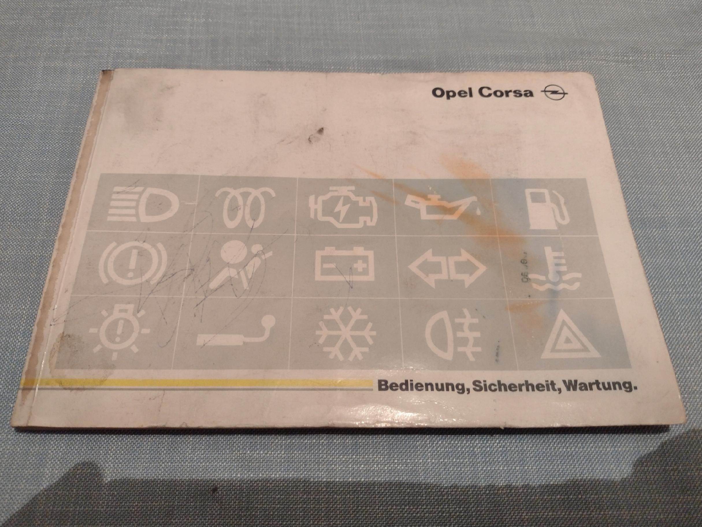 Opel Corsa B Instrukcja Obsługi Książka 1994