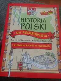 Książka dla dzieci-Historia Polski do kolorowania