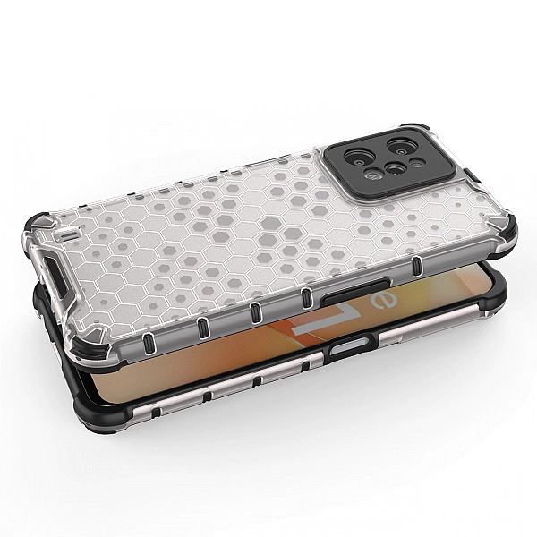 Honeycomb etui pancerny pokrowiec z żelową ramką Realme C31 przezroczy