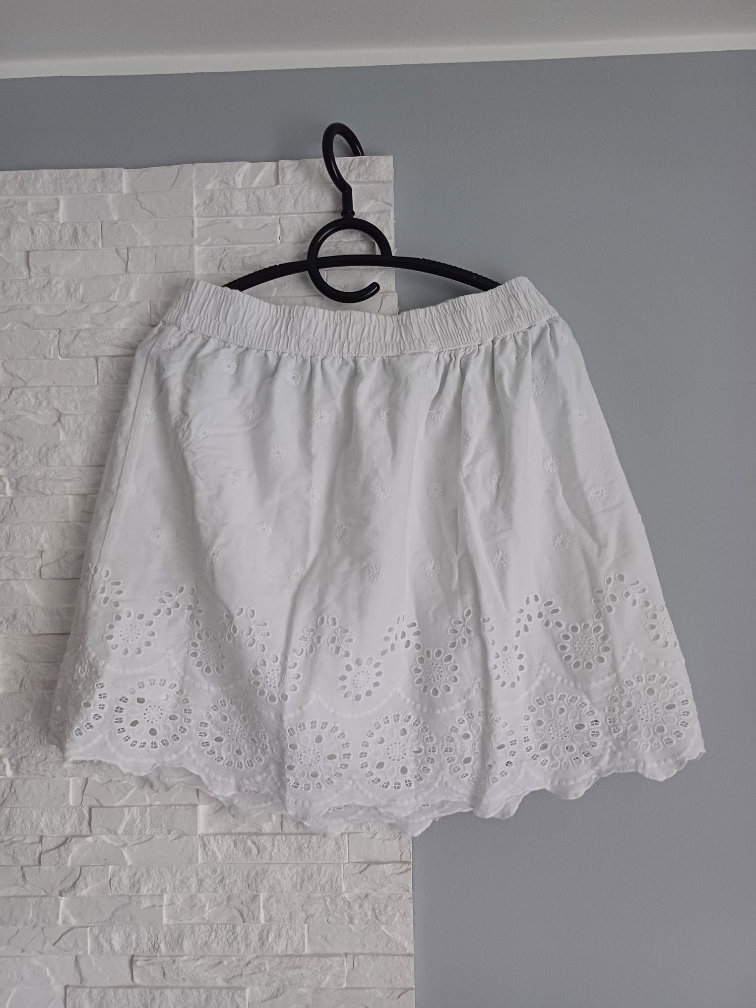 Biała spódnica bawełniana H&M