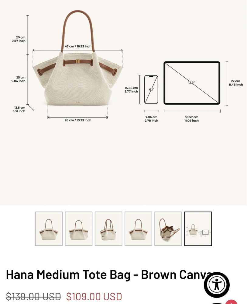 Сумка JW PEI Hana Medium Tote Bag