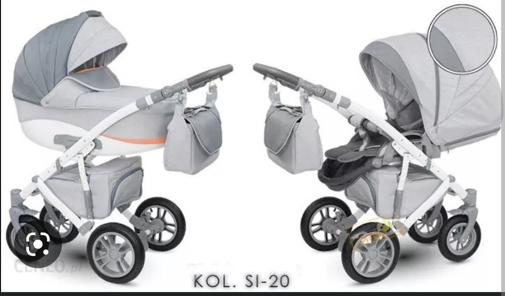 Wózek 2 w 1 Camarello Sirion szary unisex