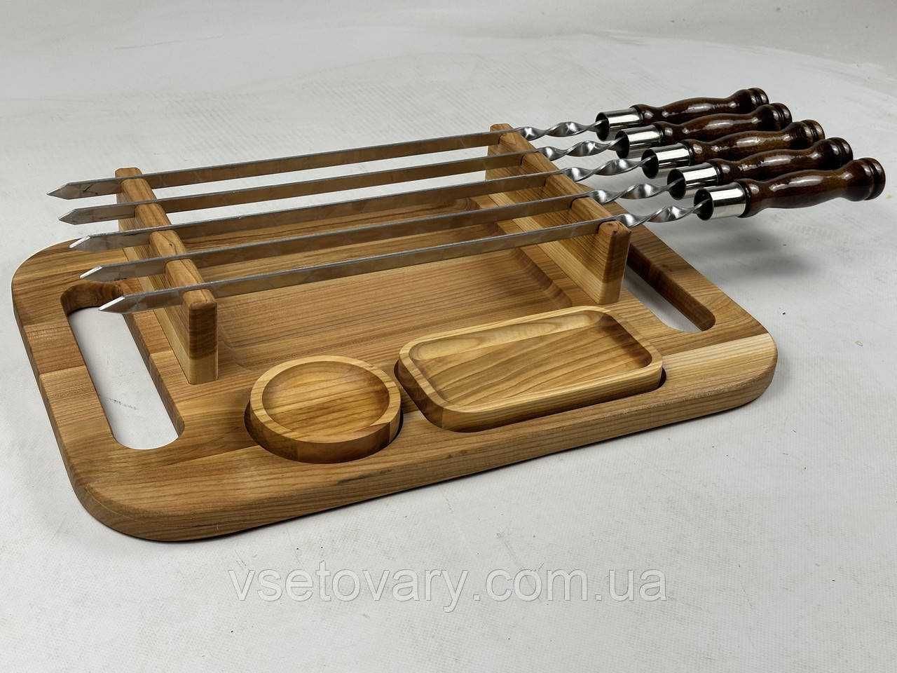 Доска для подачи шашлыка, поднос, 50х34 см.