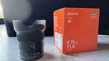 Sony E 11mm f/1.8 (FE FF 16mm)  SEL11F18 – stan idealny, malo uzywany