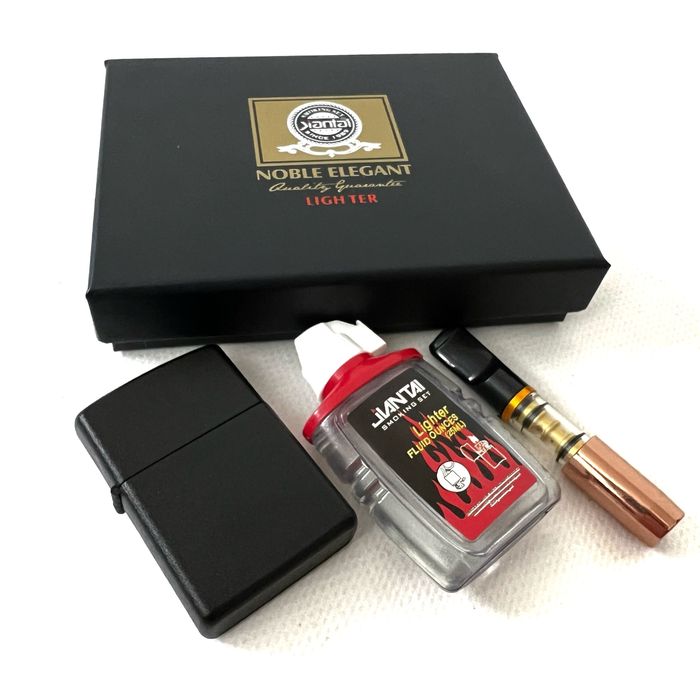 Набор Бензиновая зажигалка Kantai v12 + очищенный бензин форма zippo
