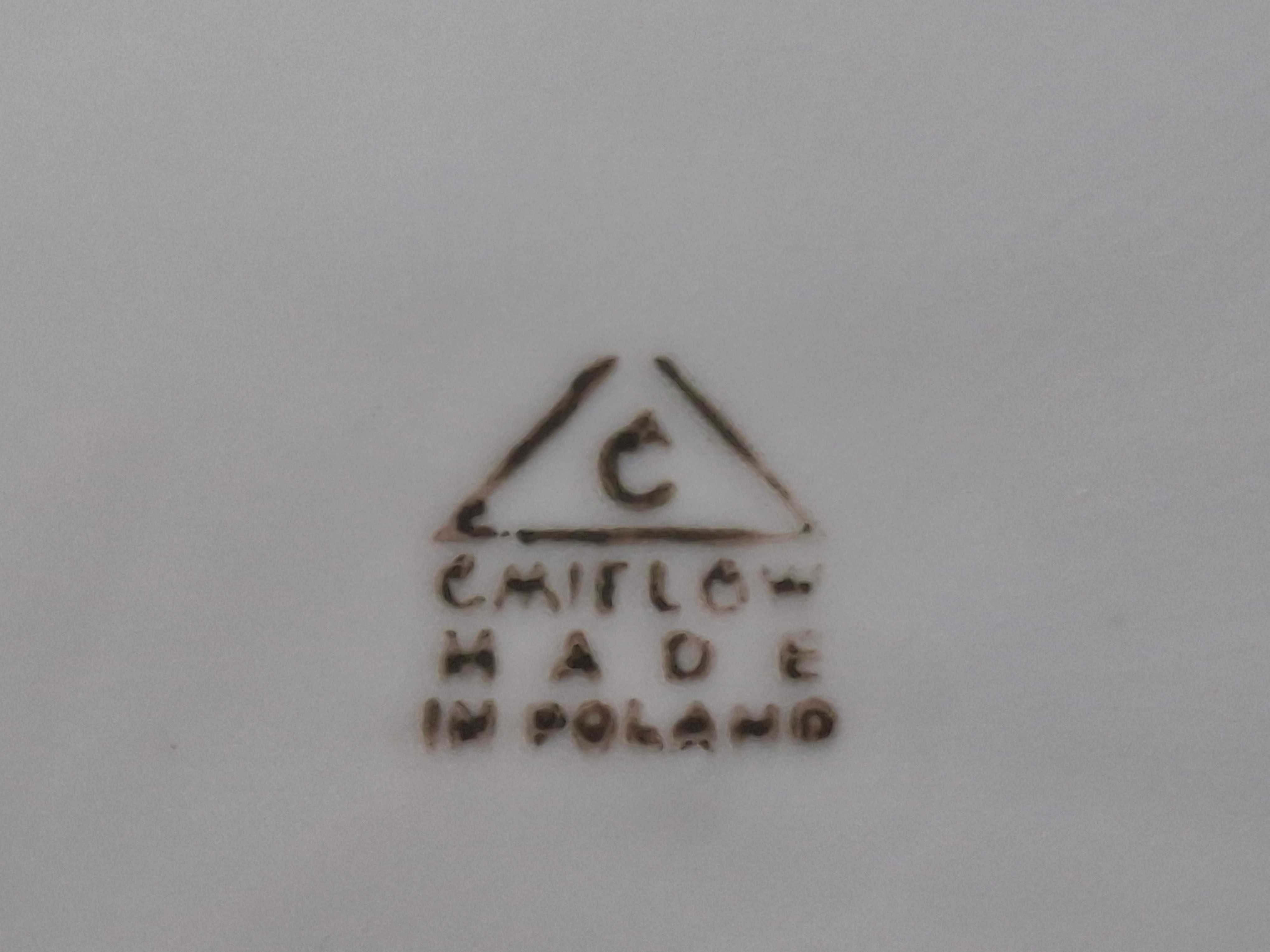 3 Talerze Duże Obiadowe Fabryka Porcelany Ćmielów