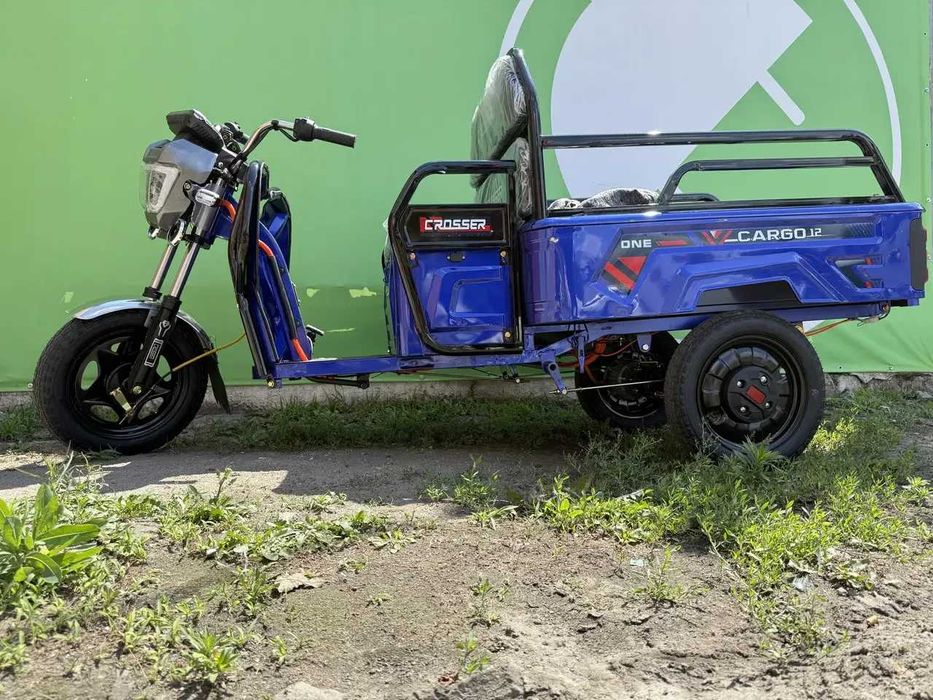 Грузовой трехколесный электро скутер Crosser Cargo 10 800 W/32Ah TR5