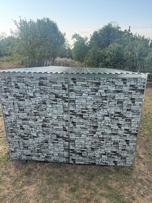 Garaż blaszany 3x5 imitacja kamień
