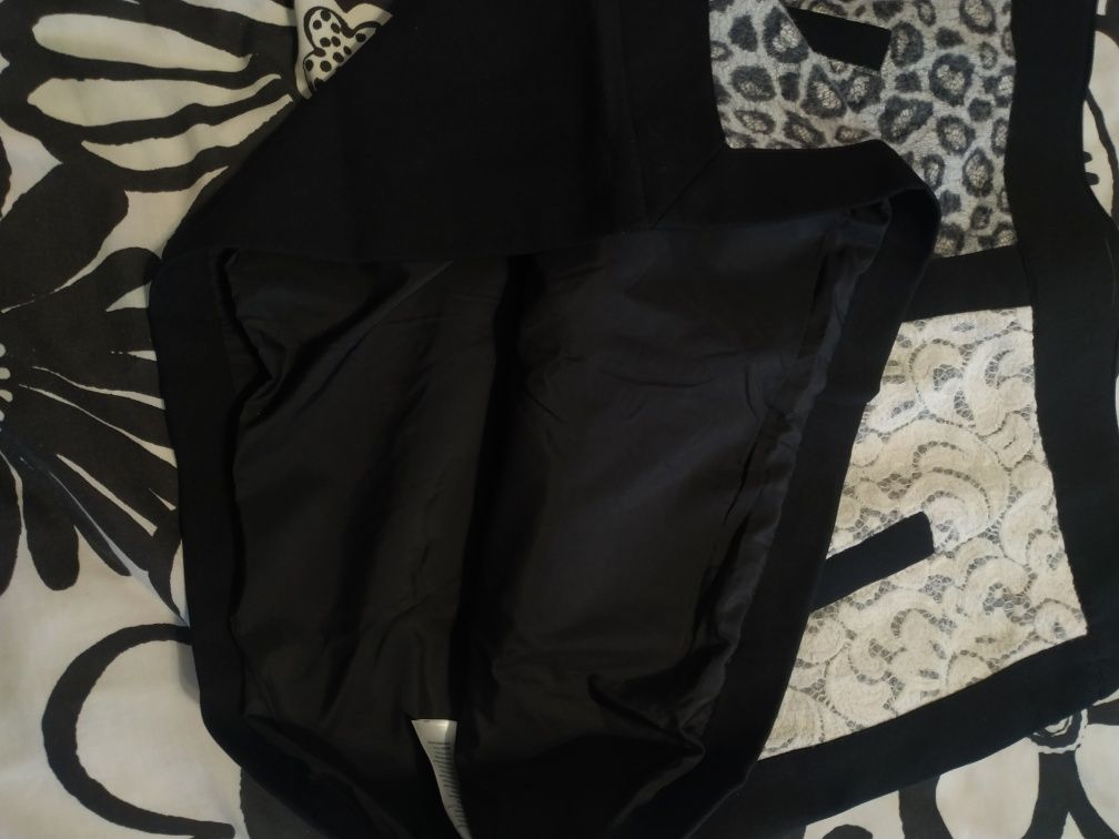 Nowa czarna spódnica mini przed kolano Cubic XL