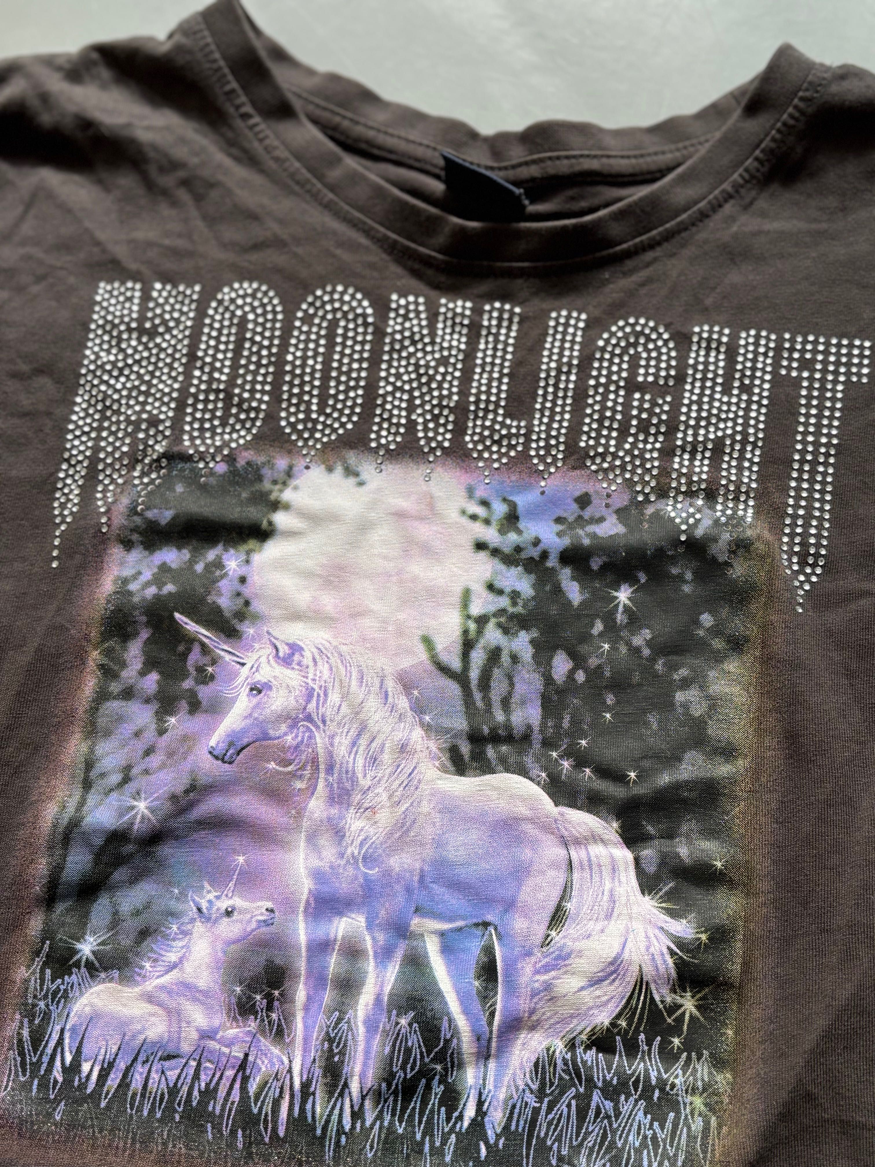Jednorożec koszulka cyrkonie T-Shirt dla dziewczynkI 8-9 lat R 128-134