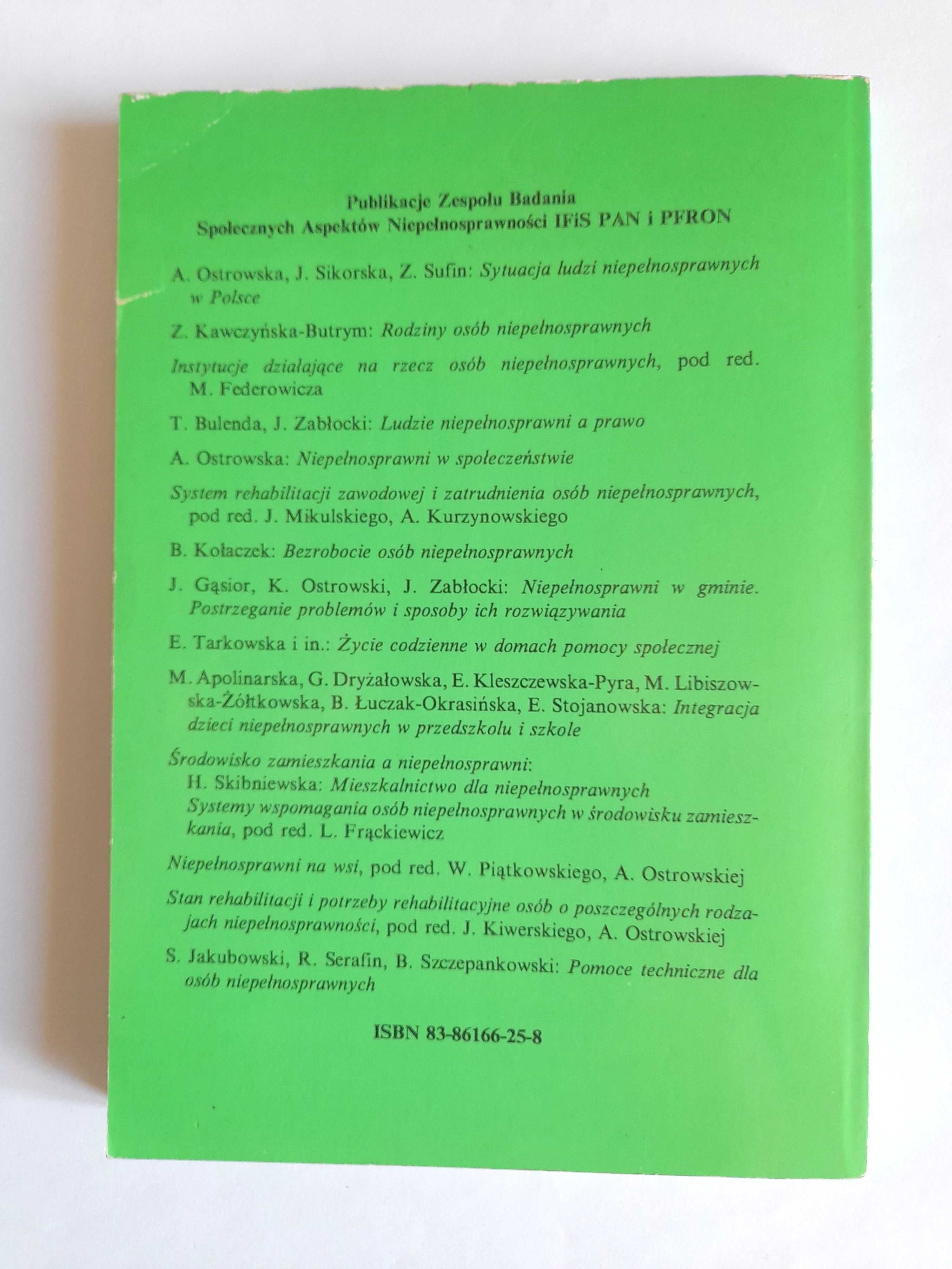 Integracja dzieci niepełnosprawnych w przedzkolu i szkole