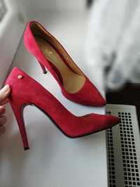 Czerwone szpilki Venezia buty na obcasie, obcas 11 cm, kobiece 38 sexy