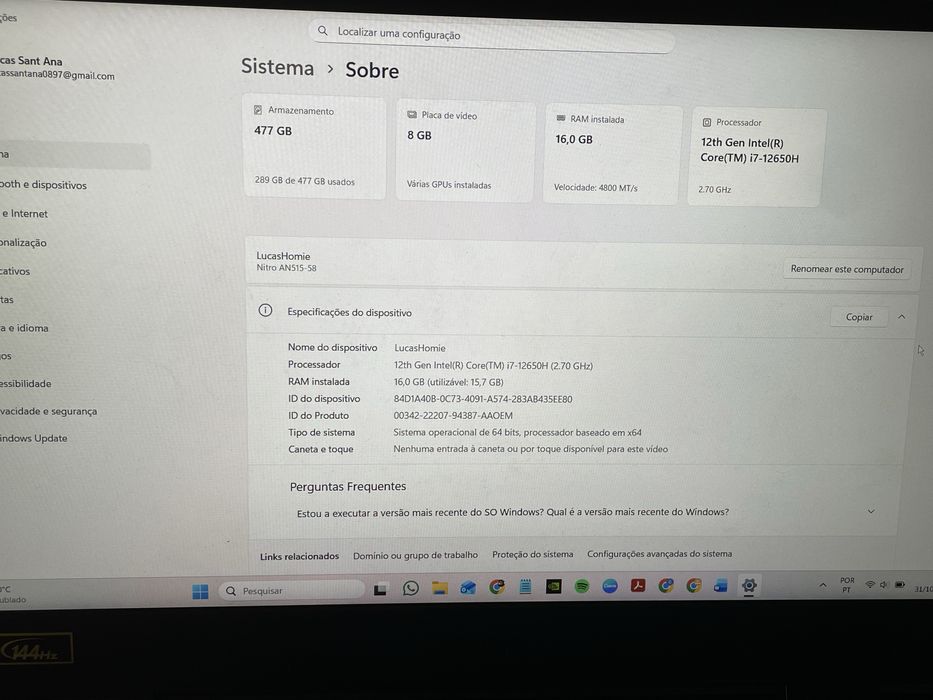 Acer Nitro 5 AN515-58 – RTX 4060